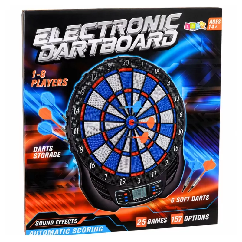 LEAN TOYS bersaglio freccette elettronico LCD gioco arcade 25 giochi 176 varianti