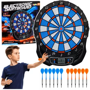 LEAN TOYS bersaglio freccette elettronico LCD gioco arcade 25 giochi 176 varianti