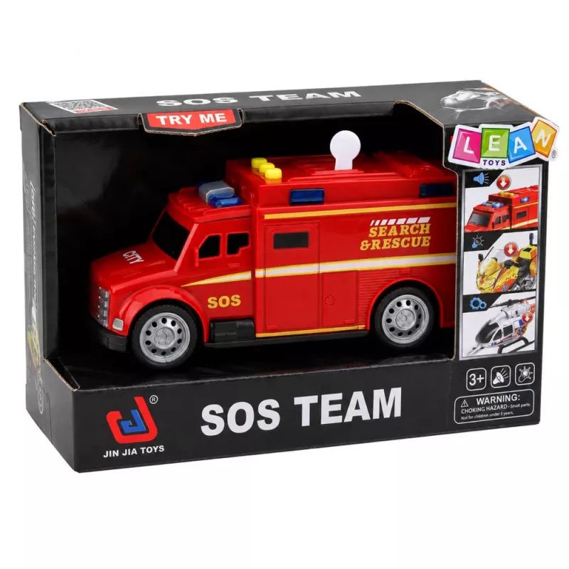 LEAN TOYS veicolo di soccorso ambulanza luce suono rosso 1:32