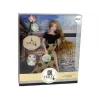 LEAN TOYS bambola Emily con gatto rosa e capelli lunghi