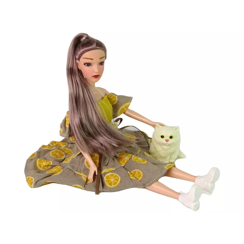 LEAN TOYS bambola Emily con gatto mulino a vento per bambini