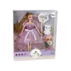 LEAN TOYS bambola Emily capelli lunghi gatto bianco