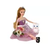LEAN TOYS bambola Emily capelli lunghi gatto bianco
