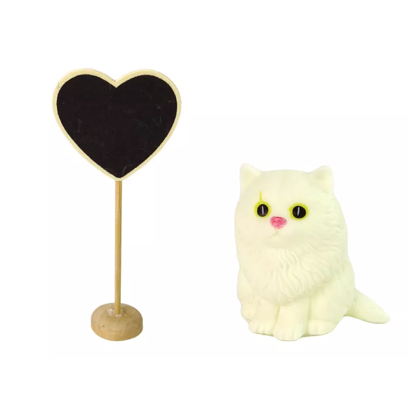 LEAN TOYS bambola Emily Wooden Heart gatto bianco