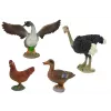 LEAN TOYS Set statuine animali della fattoria contadino uccelli