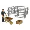 LEAN TOYS Set statuine animali della fattoria contadino uccelli