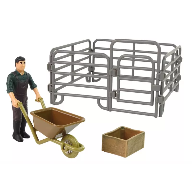 LEAN TOYS Set statuine animali della fattoria contadino uccelli