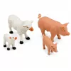 LEAN TOYS Set fattoria con trattore, veicoli agricoli, animali e accessori – set da gioco da 28 pezzi