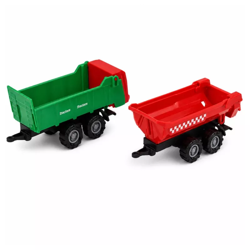 LEAN TOYS Set fattoria con trattore, veicoli agricoli, animali e accessori – set da gioco da 28 pezzi