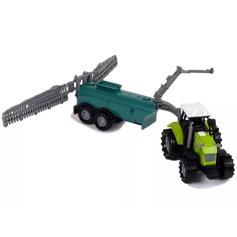 LEAN TOYS Trattore agricolo con irroratrice suono fattoria verde