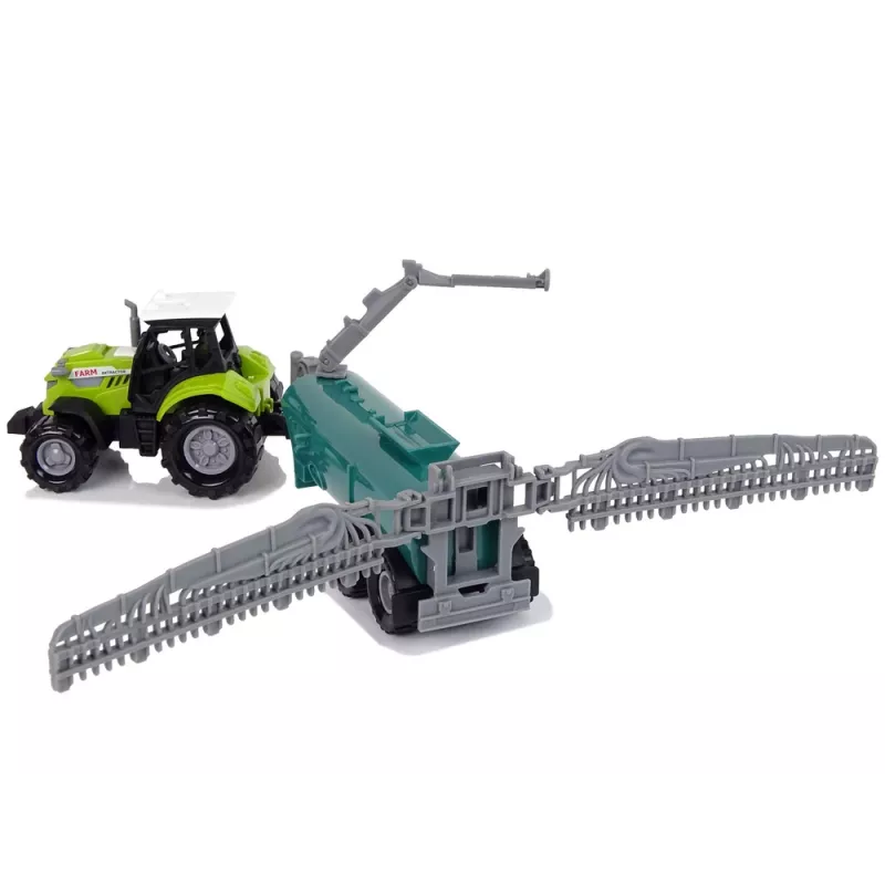 LEAN TOYS Trattore agricolo con irroratrice suono fattoria verde