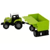 LEAN TOYS Trattore da fattoria con rimorchio luci e suoni verde