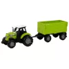 LEAN TOYS Trattore da fattoria con rimorchio luci e suoni verde