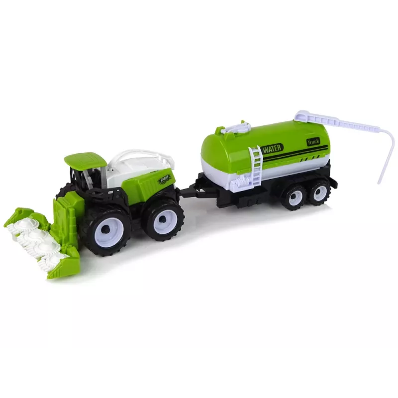 LEAN TOYS set veicoli agricoli trattore mietitrebbia cisterna semirimorchio