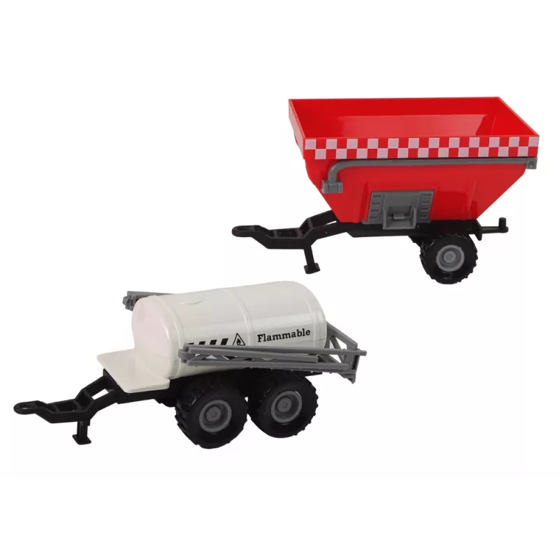 LEAN TOYS Set trattore agricoltore + 2 macchine agricole set camion agricolo