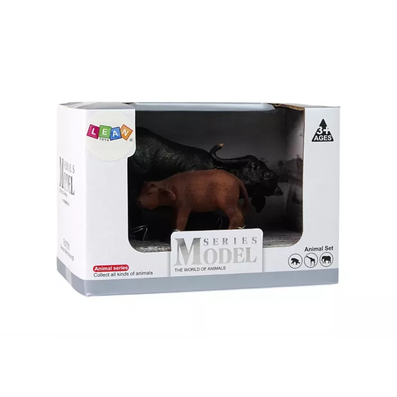 LEAN TOYS Figura cucciolo di bufalo animali dello zoo africano