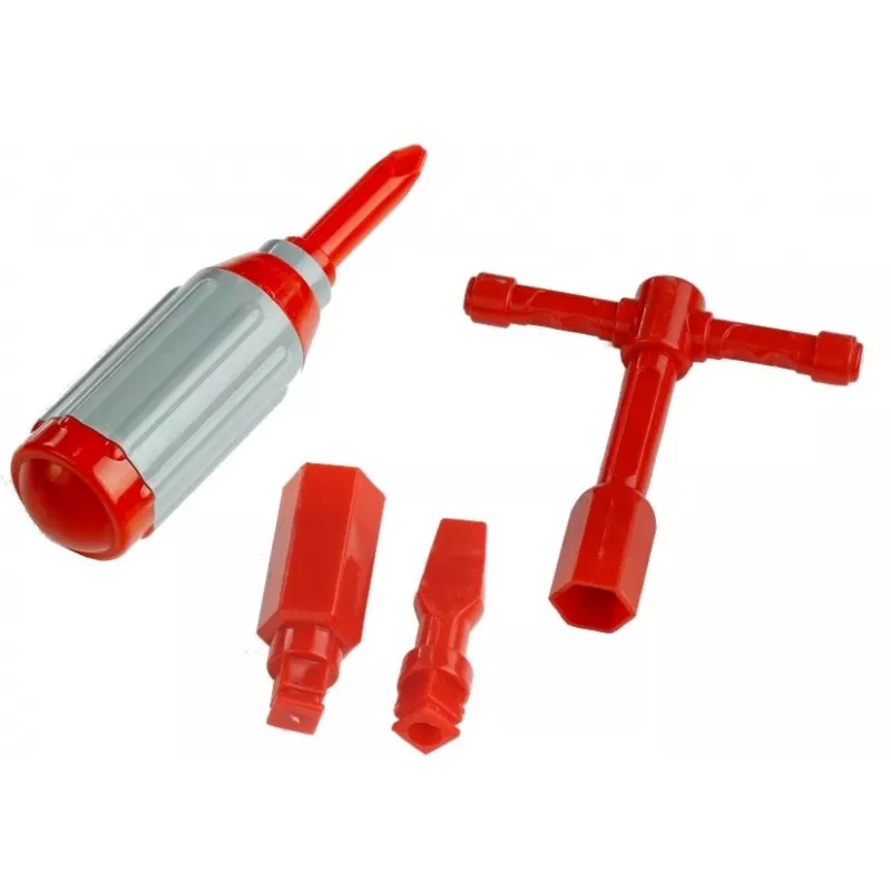 LEAN TOYS camion dei pompieri con scivolo a vite + attrezzi