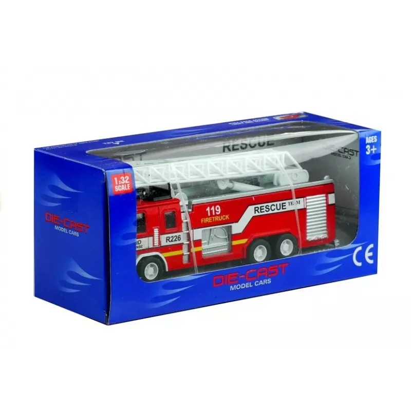 LEAN TOYS camion dei pompieri con scala 1:32