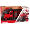 LEAN TOYS Camion dei pompieri con accessori da avvitare rosso