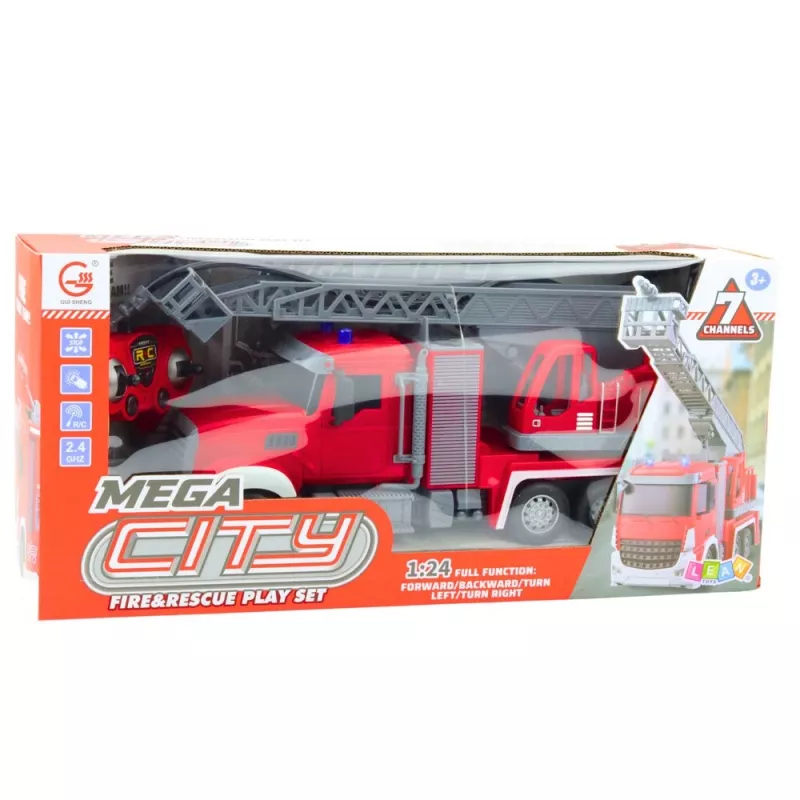 LEAN TOYS camion dei pompieri con cannone ad acqua 1:24 veicolo RC