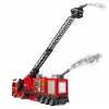 LEAN TOYS Camion dei pompieri con scala estensibile fino a 69 cm, luce, suono e cannone ad acqua