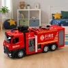 LEAN TOYS camion dei pompieri con funzione acqua, cabina in metallo, luci, suoni 1:12