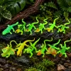 LEAN TOYS lucertola fluorescente verde figura in gomma 15cm