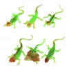 LEAN TOYS lucertola fluorescente verde figura in gomma 15cm