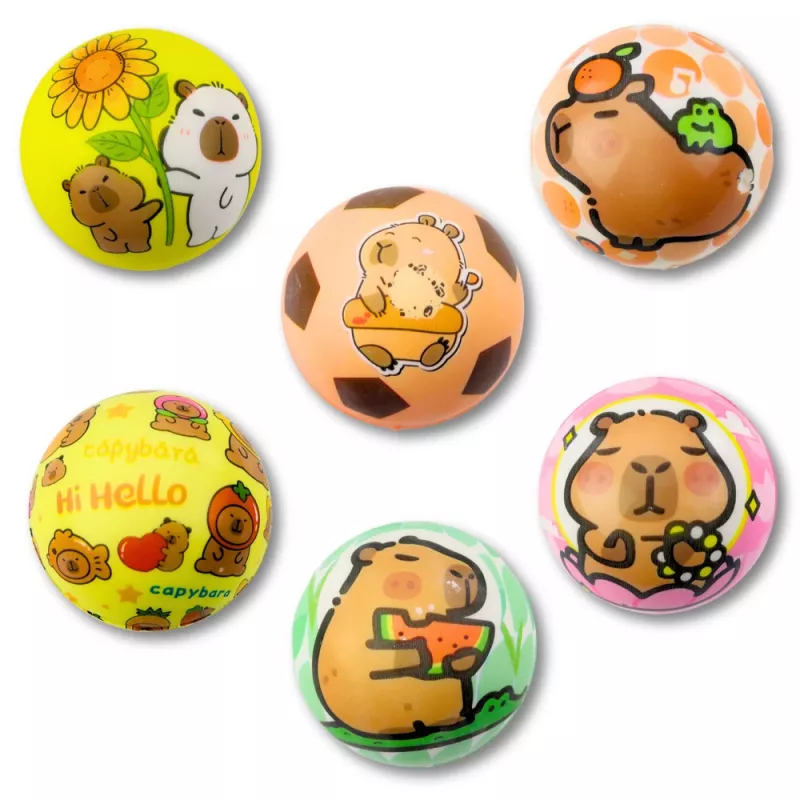 LEAN TOYS palla in schiuma per saltare Capybara 6,5 cm