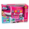 LEAN TOYS Aereo passeggeri per bambole 2 in 1 pieghevole rosa – set casa delle bambole trasformabile per bambole da 30 cm