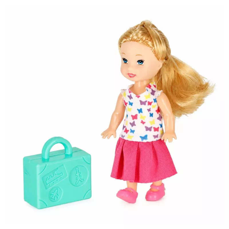 LEAN TOYS Aereo passeggeri per bambole 2 in 1 pieghevole rosa – set casa delle bambole trasformabile per bambole da 30 cm