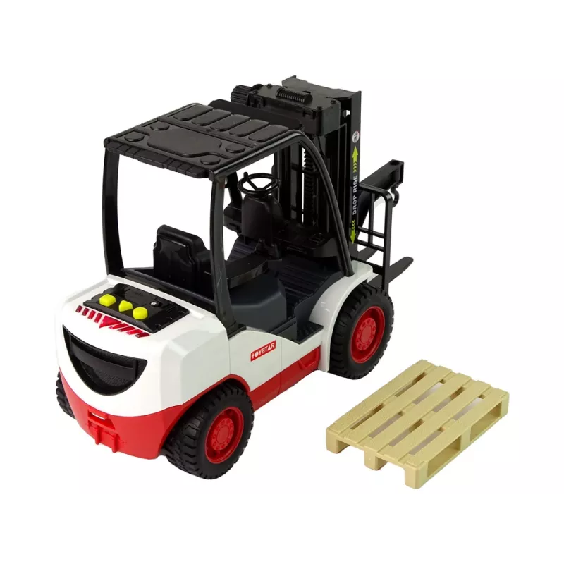 LEAN TOYS Carrello elevatore con forche mobili e pallet