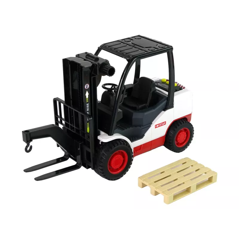 LEAN TOYS Carrello elevatore con forche mobili e pallet