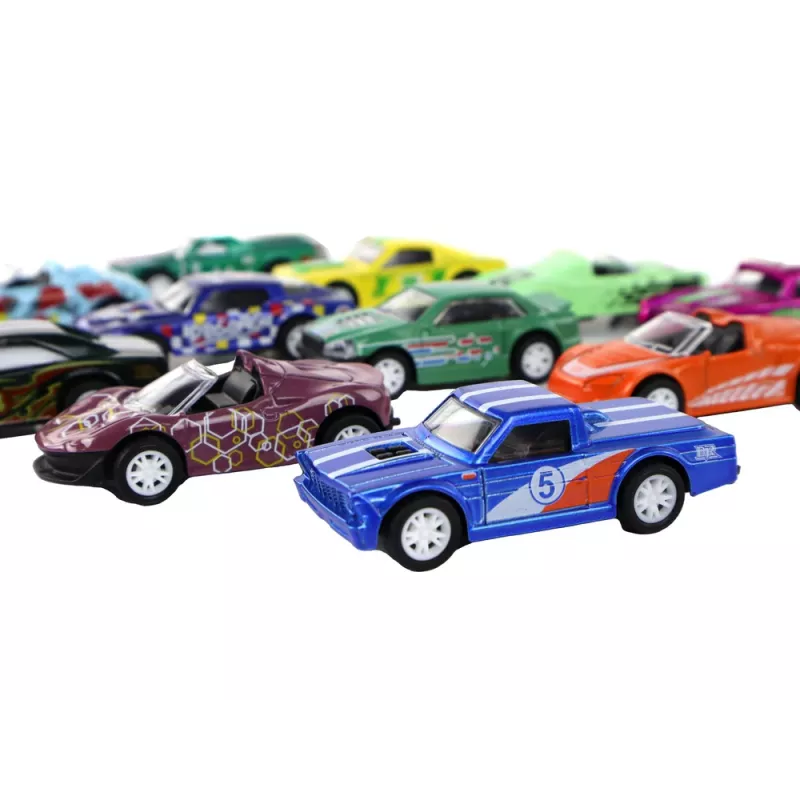 LEAN TOYS set veicoli a frizione 12 ELE metallo 1:64