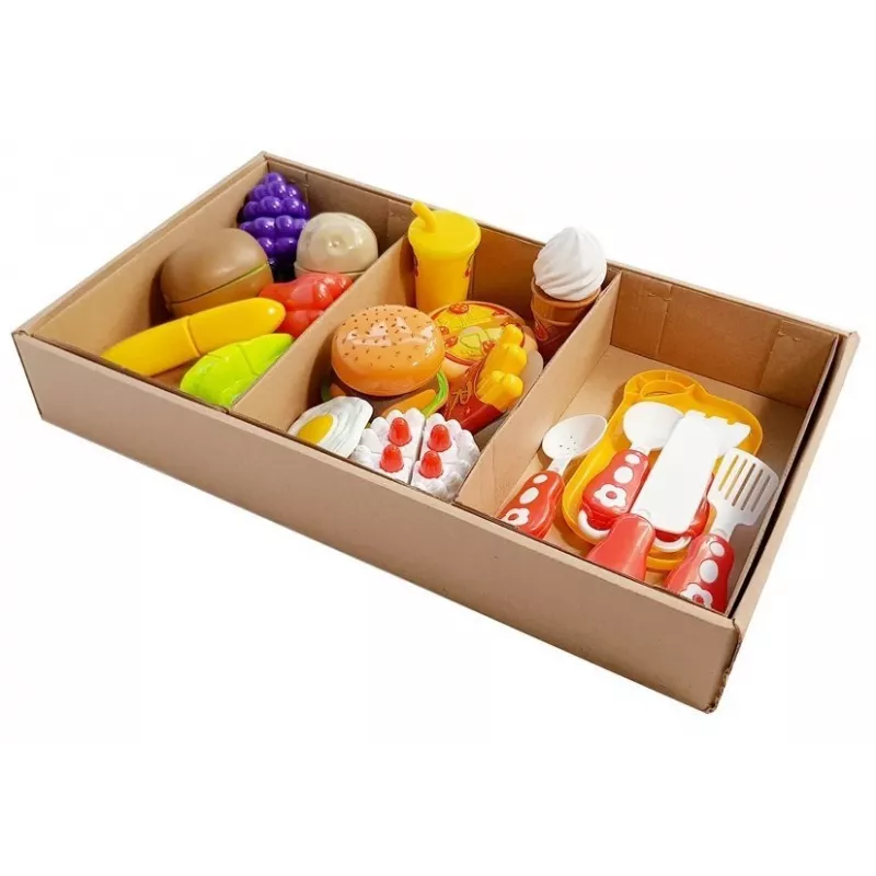 LEAN TOYS Set frutta e verdura da tagliare
