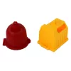 LEAN TOYS Camion della spazzatura con gru a frizione arancione 1:16