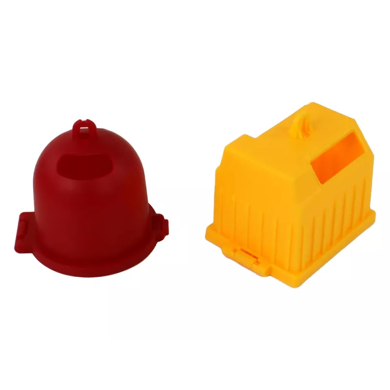 LEAN TOYS Camion della spazzatura con gru a frizione arancione 1:16