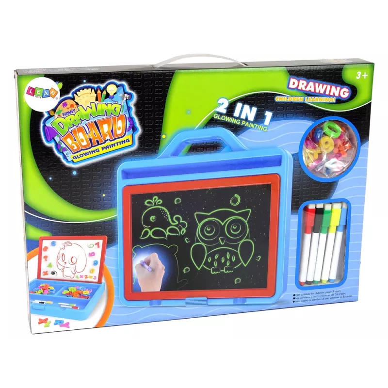 LEAN TOYS Lavagna magnetica luminosa 2in1 per disegnare