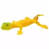 LEAN TOYS Geco dorato Figura in gomma estensibile rettile realistico 15,5 cm