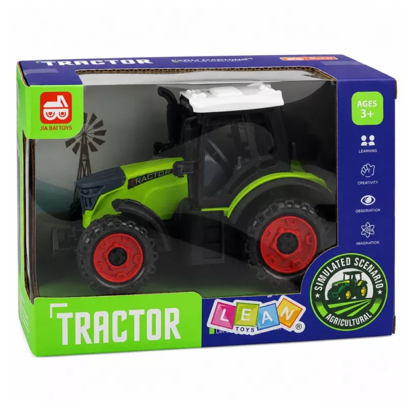 Trattore verde LEAN TOYS 15 cm con frizione