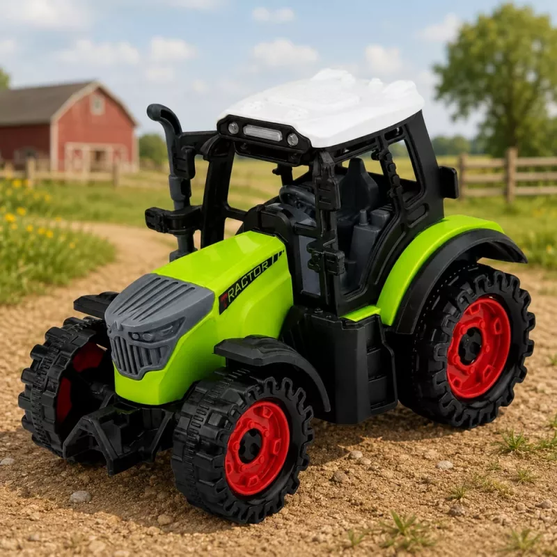 Trattore verde LEAN TOYS 15 cm con frizione