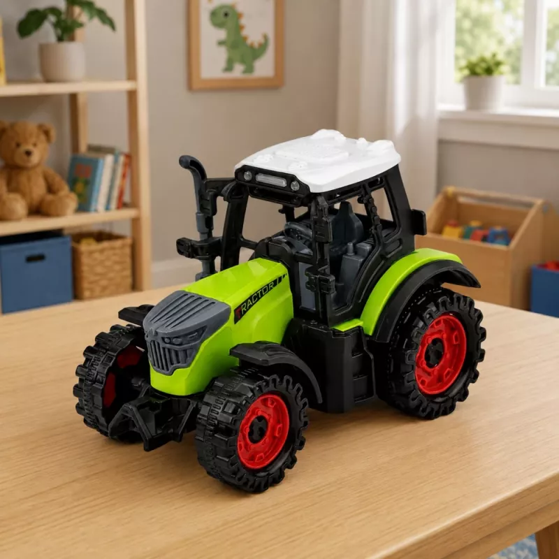 Trattore verde LEAN TOYS 15 cm con frizione