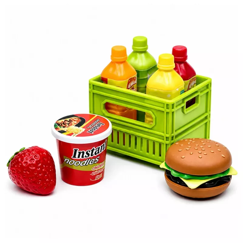 LEAN TOYS Camion verde per trasporto alimenti 1:55