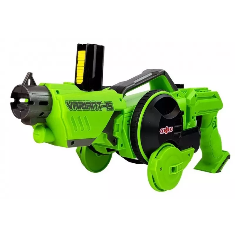 LEAN TOYS Gun Launcher Car 2 in 1 radiocomandata con dischi in schiuma verde