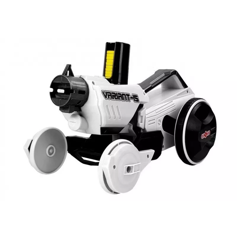 LEAN TOYS Gun Launcher Car 2 in 1 radiocomandata con dischi in schiuma bianco
