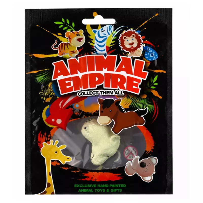 LEAN TOYS Anello da mano Animali educativi Orso Bianco