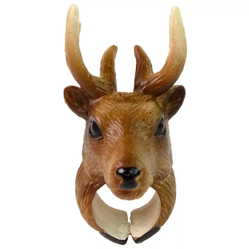 LEAN TOYS Anello da mano Animali educativi Cervo