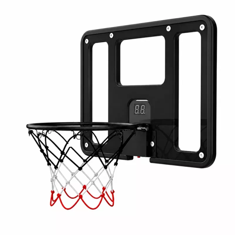 LEAN TOYS Canestro da basket appeso con tabellone, segnapunti, luci e suoni