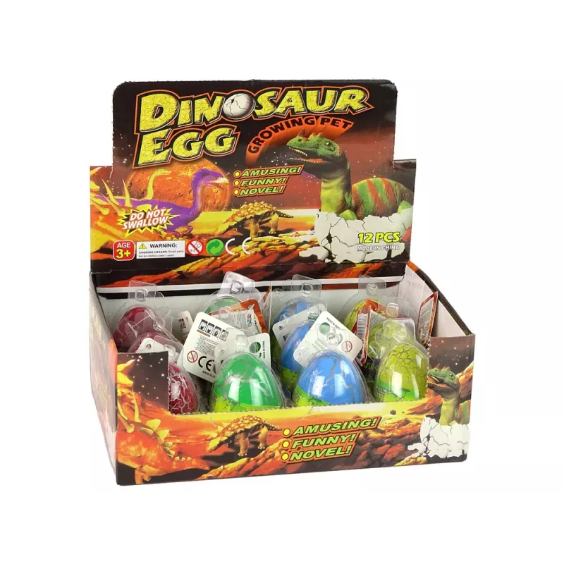 LEAN TOYS Hatching Magic uovo di dinosauro che cresce 6 cm colorato