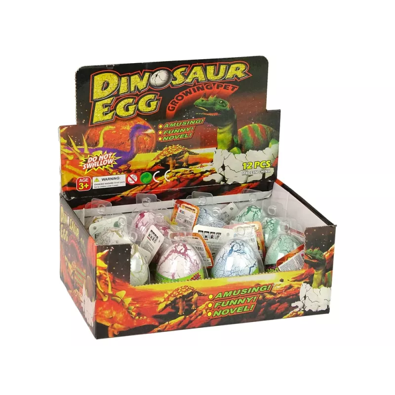 LEAN TOYS Hatching Magic uovo di dinosauro che cresce 6 cm bianco